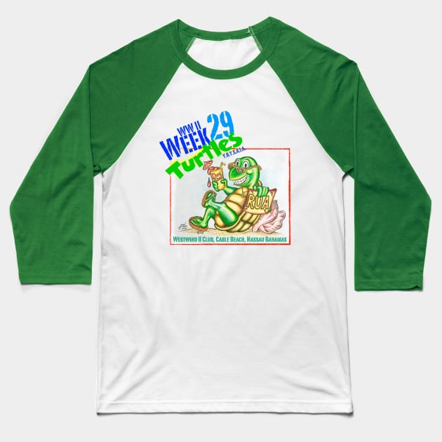 Week 29 Turtles Baseball T-Shirt by EssexArt_ABC